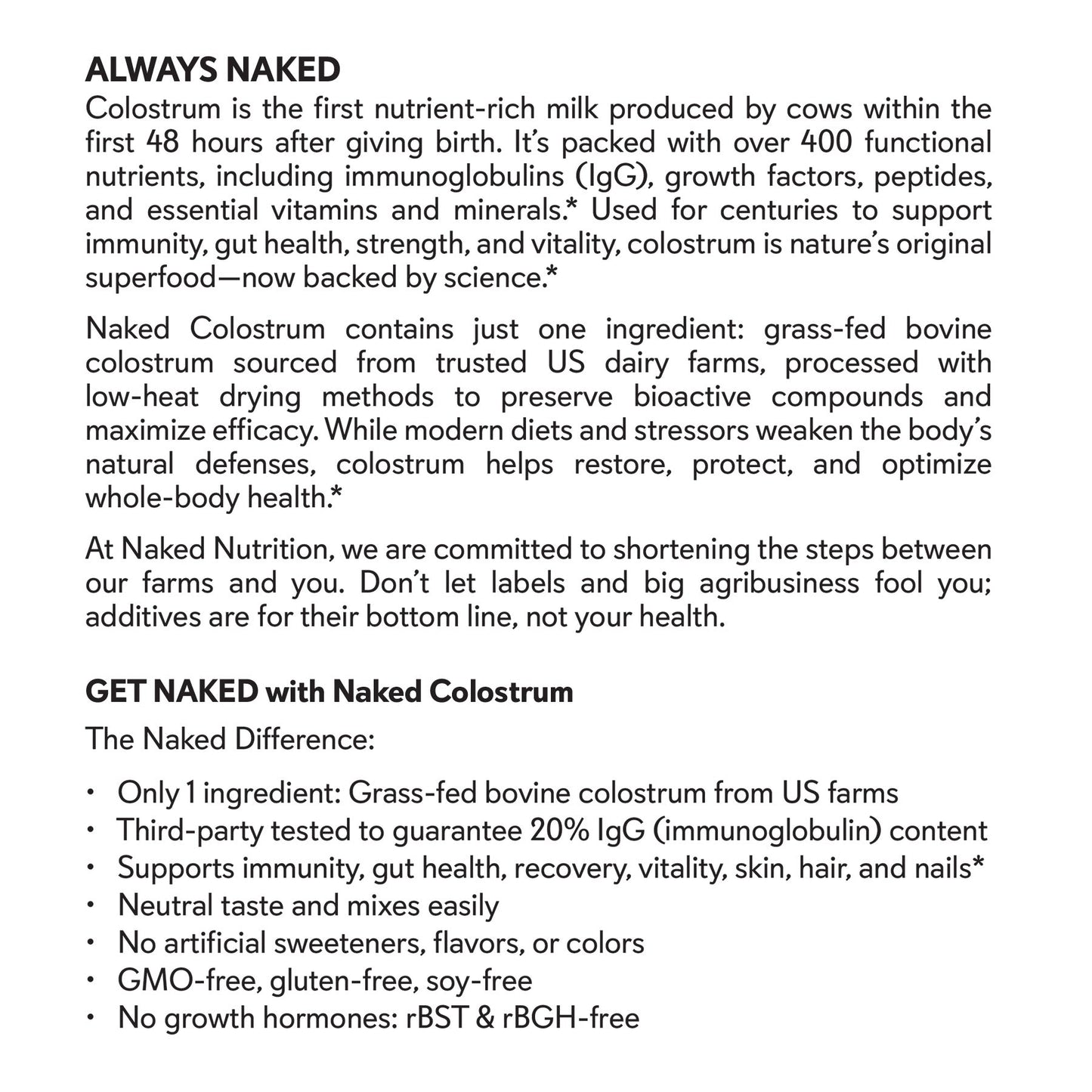 Grass-Fed Colostrum Powder - Colostrum Powder for Easy Everyday Collagen Mixing