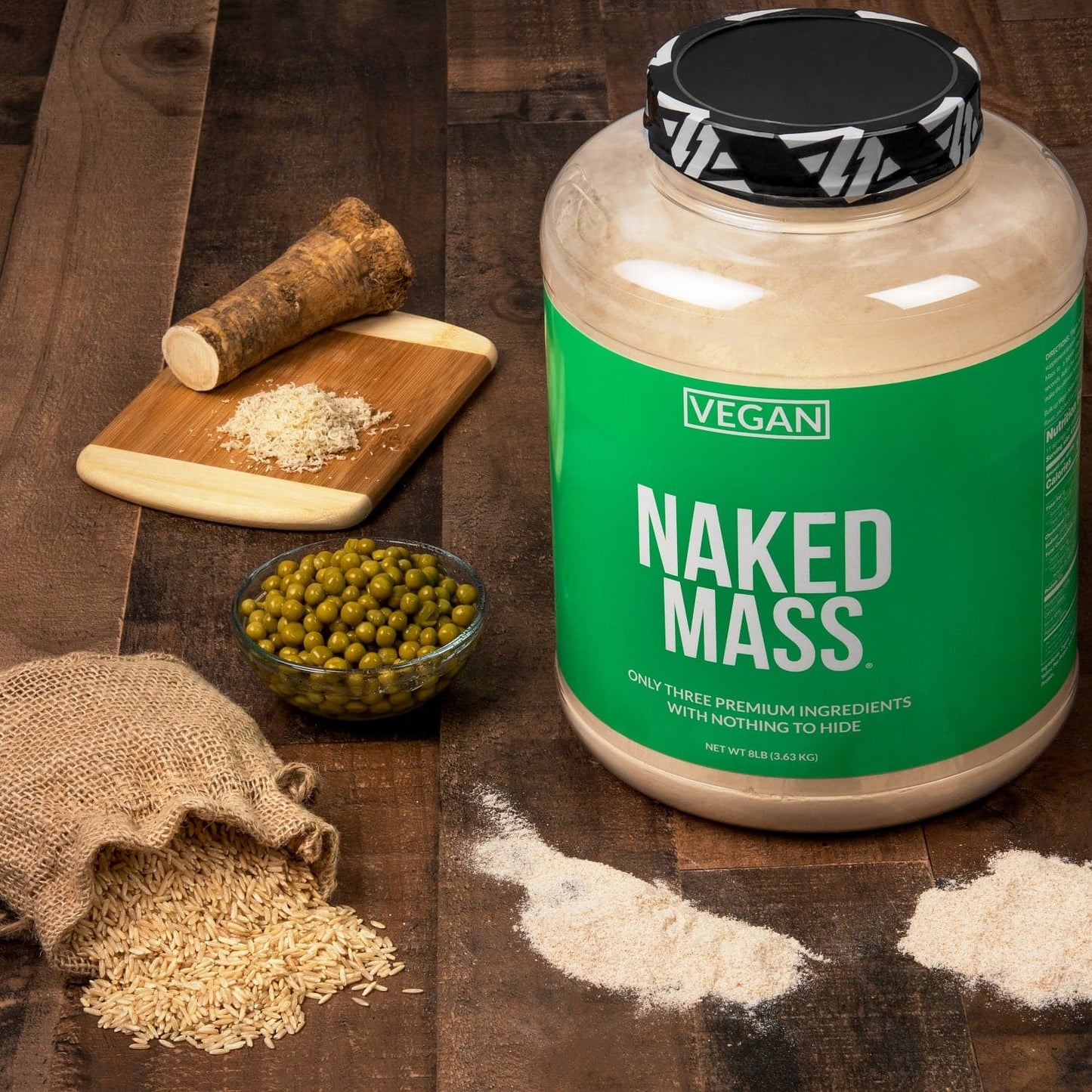 Vegan Mass Gainer Supplement - Unflavored (Vegan) 12LB for Convenient High-Calorie Nutrition Shakes
