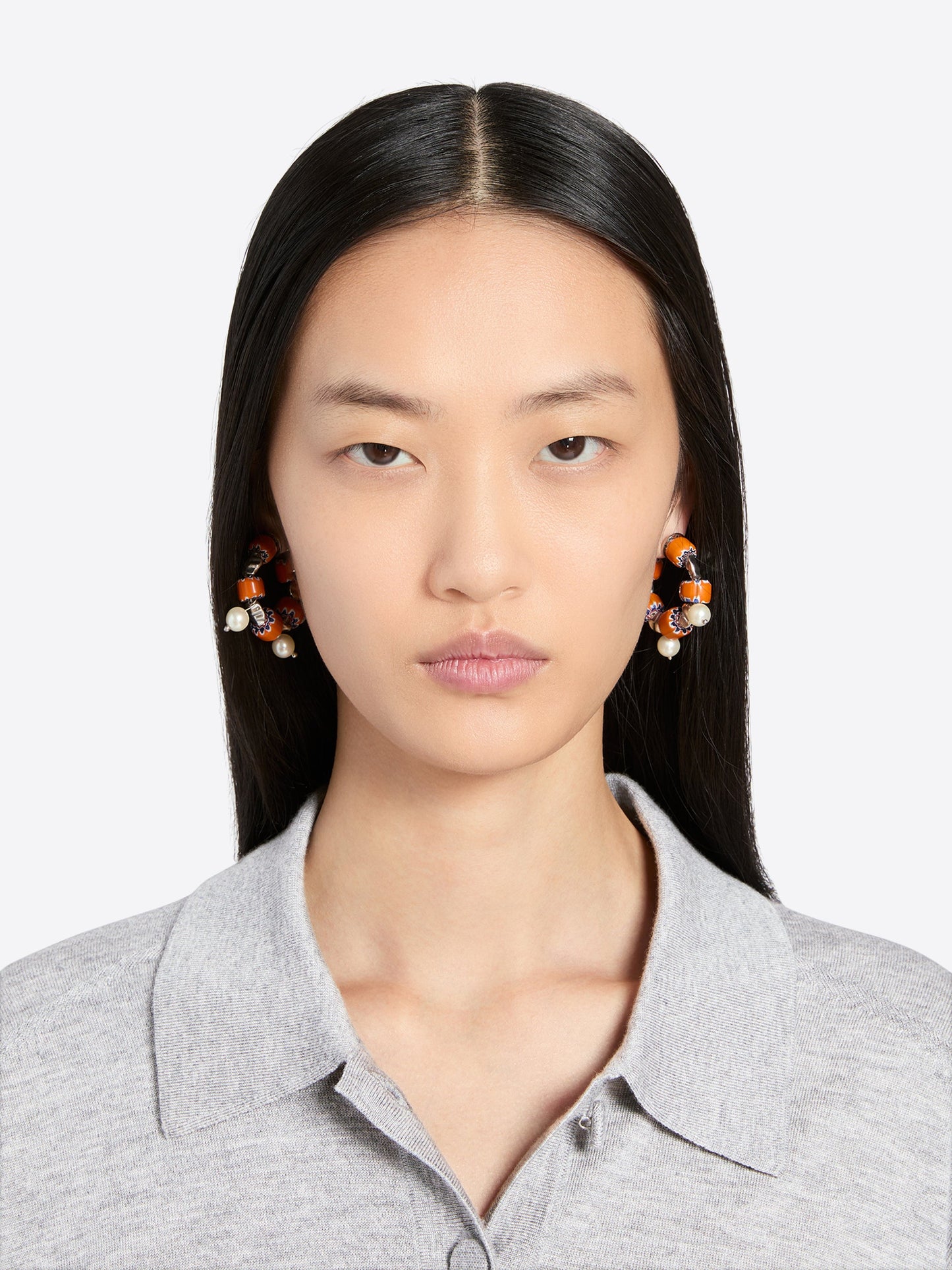 Beaded Hoop Earrings