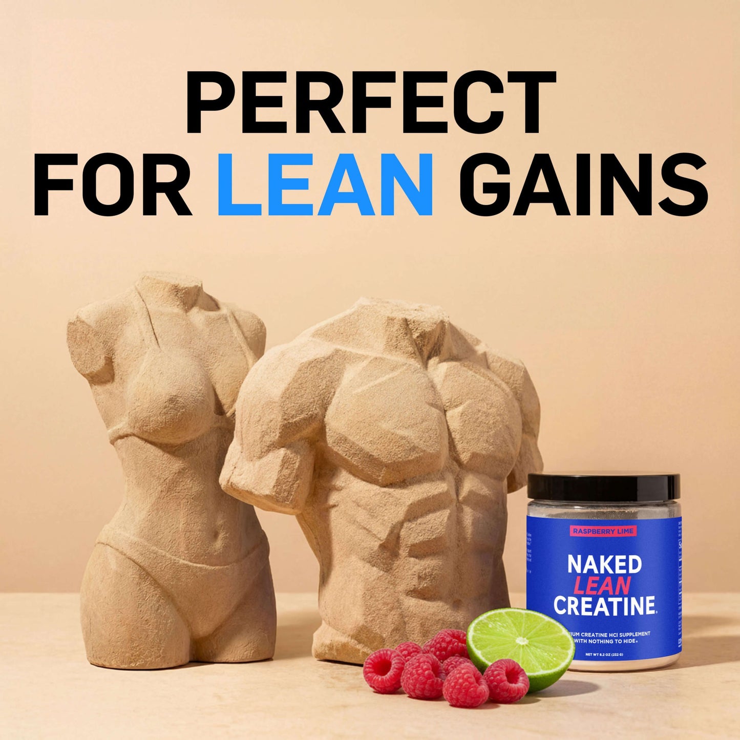 Raspberry Lime Creatine HCl Powder - Raspberry Lime for Easy Workout Drink Mixing