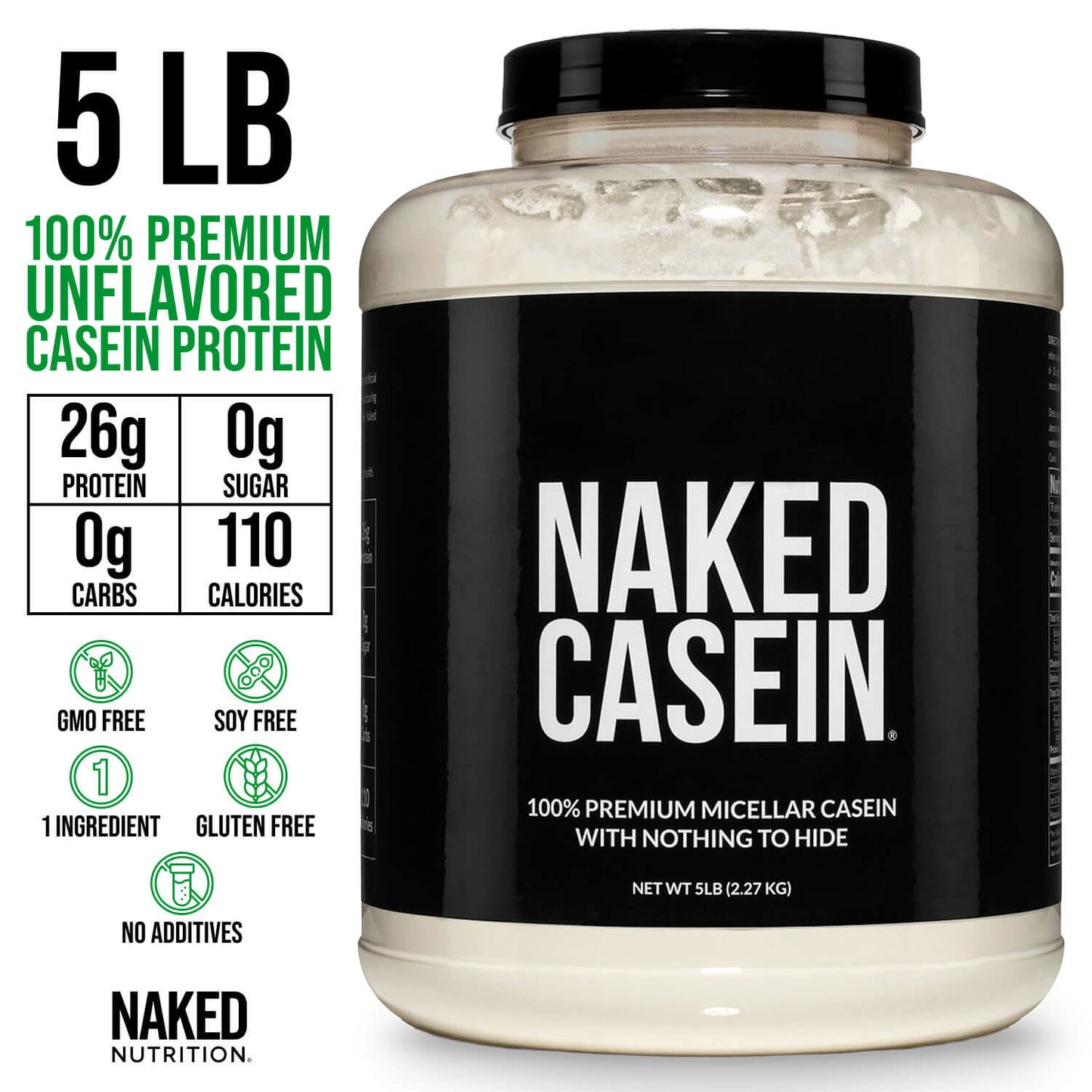 Micellar Casein Protein Powder - Unflavored - Value Size for Smooth Everyday Protein Shakes