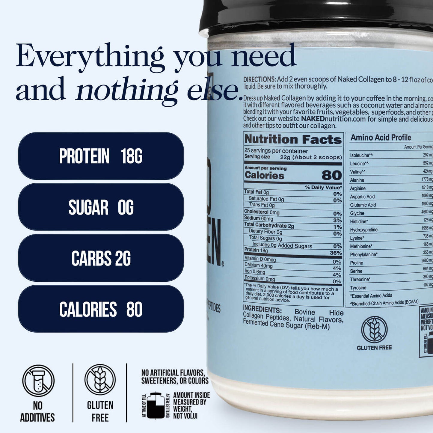 Vanilla Collagen Peptides Powder - Vanilla Collagen Peptides for Easy Everyday Collagen Mixing