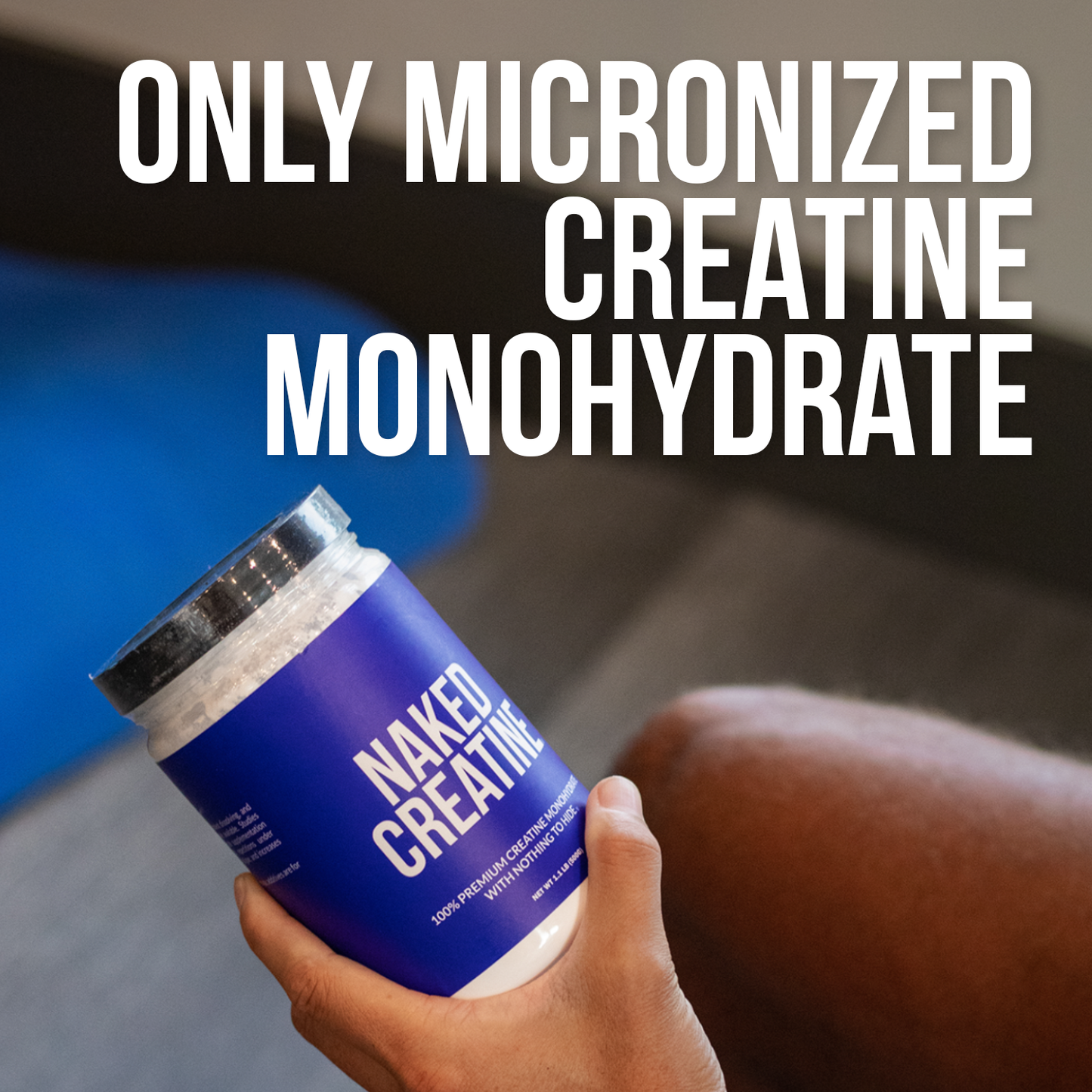 Creatine Monohydrate Powder - Unflavored - Standard Size for Easy Workout Drink Mixing