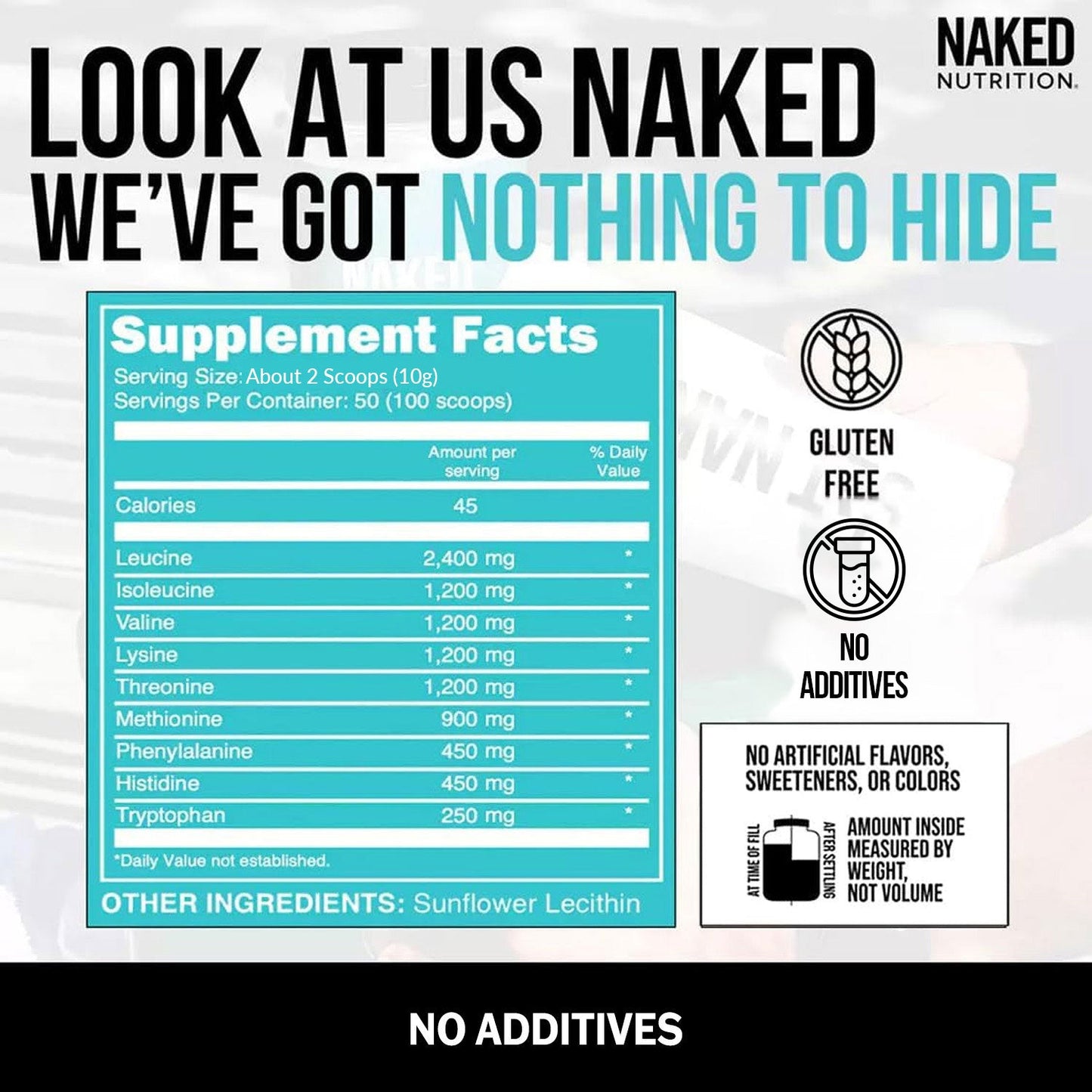 Essential Amino Acids Supplement - Essential Amino Acids for Easy Workout Drink Mixing