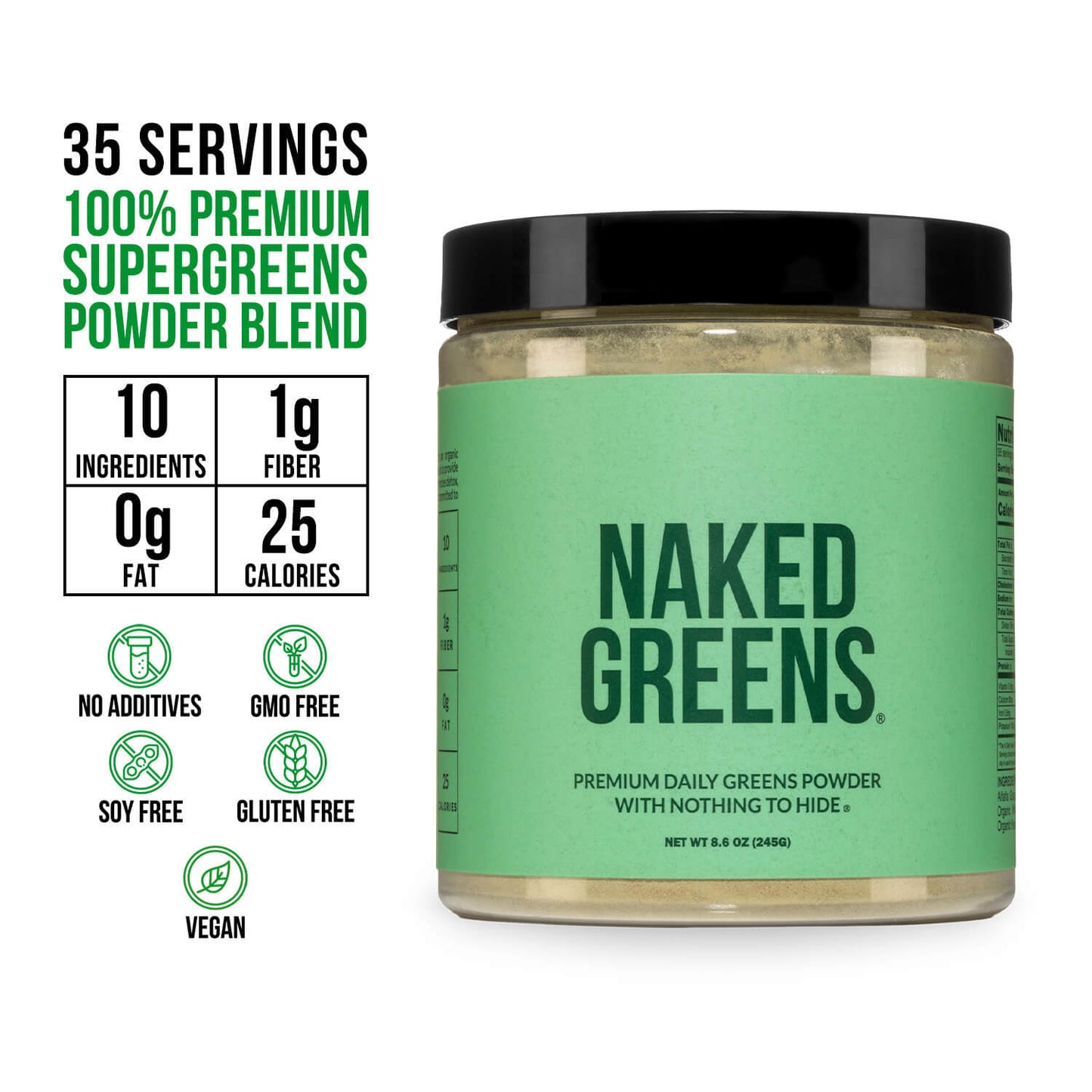Organic Greens, Prebiotic & Probiotic Powder for Simple Everyday Nutrition Routines