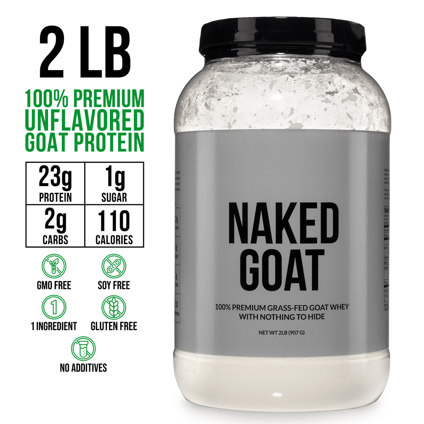Goat Whey Protein Powder - Unflavored for Smooth Everyday Protein Shakes