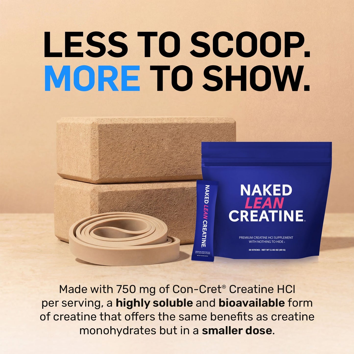 Creatine HCl Travel Packets - Stick Packs for Easy Workout Drink Mixing