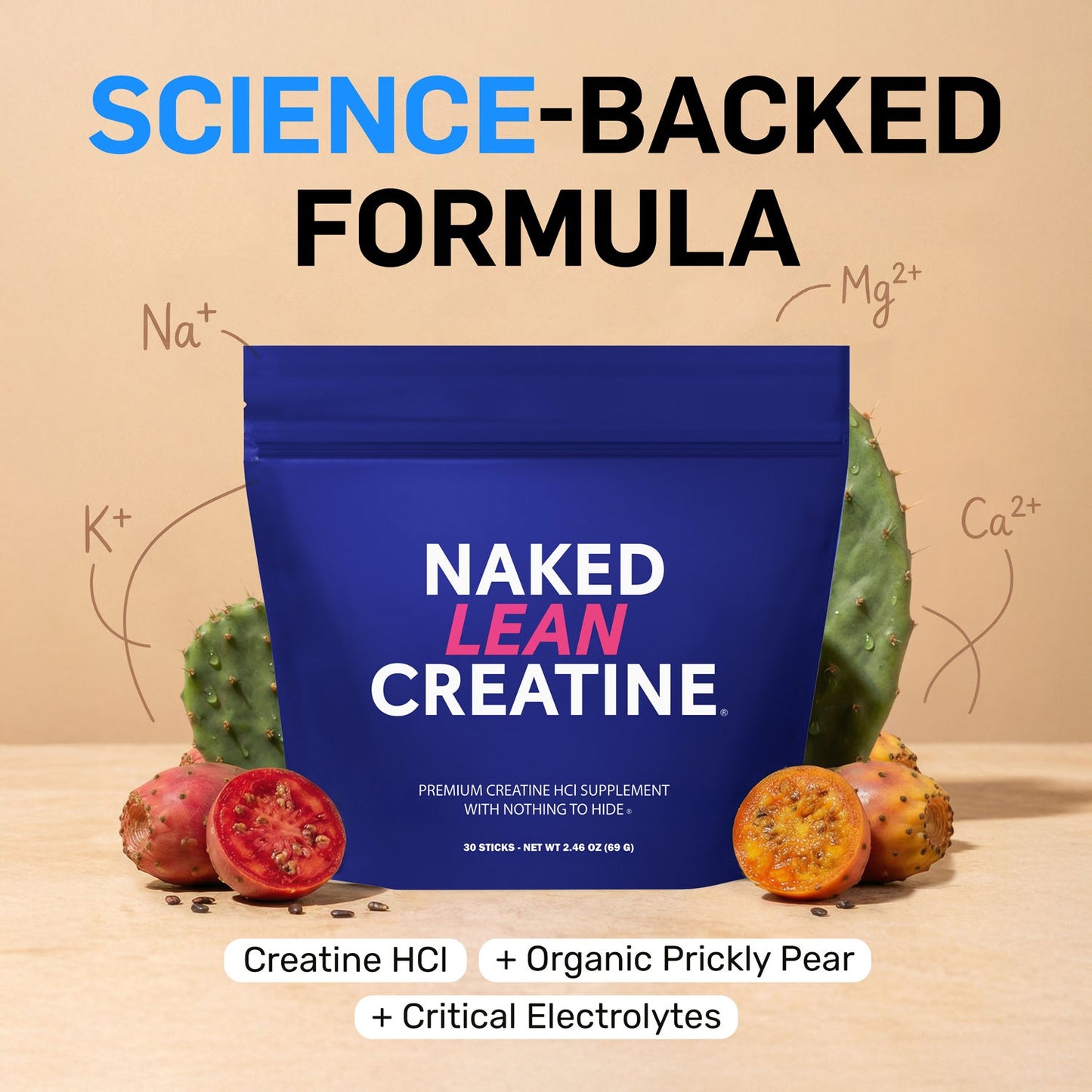 Creatine HCl Travel Packets - Stick Packs for Easy Workout Drink Mixing