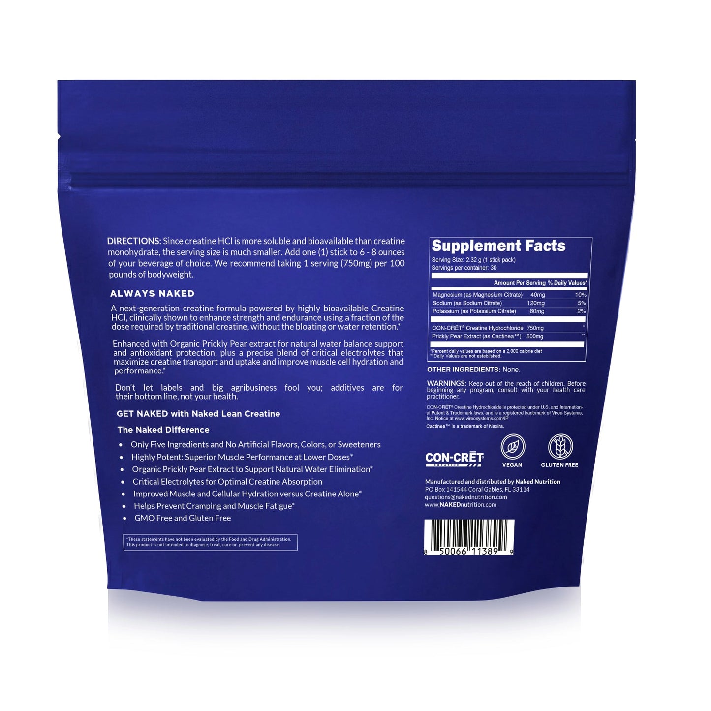 Creatine HCl Travel Packets - Stick Packs for Easy Workout Drink Mixing