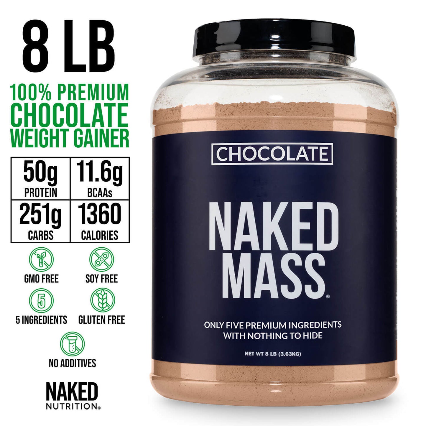 Chocolate Mass Gainer Protein Supplement - Chocolate for Convenient High-Calorie Nutrition Shakes
