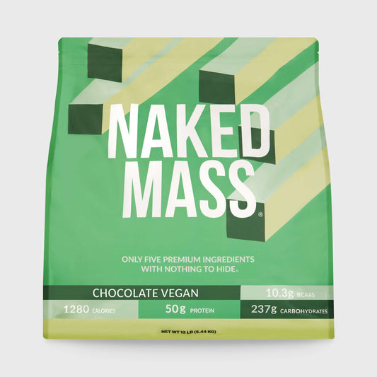Chocolate Vegan Mass Gainer Supplement - Chocolate (Vegan) 12LB for Convenient High-Calorie Nutrition Shakes