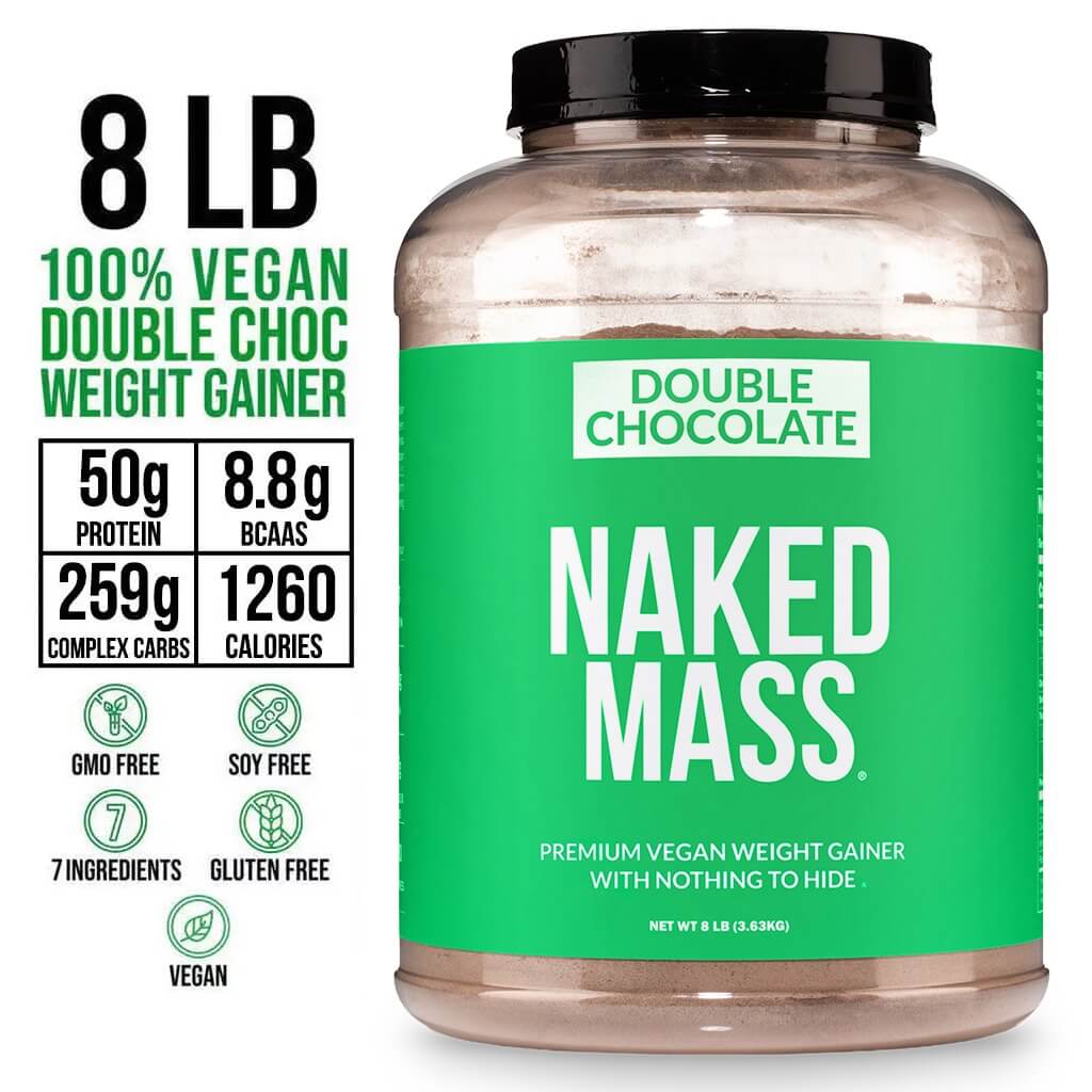 Double Chocolate Vegan Mass Gainer Supplement - Double Chocolate (Vegan) for Convenient High-Calorie Nutrition Shakes
