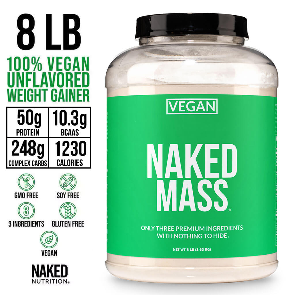 Vegan Mass Gainer Supplement - Unflavored (Vegan) for Convenient High-Calorie Nutrition Shakes