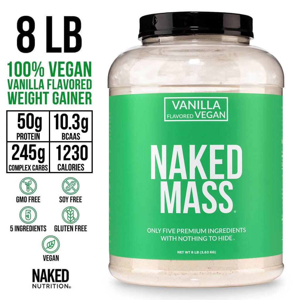 Vanilla Vegan Mass Gainer Supplement - Vanilla (Vegan) for Convenient High-Calorie Nutrition Shakes