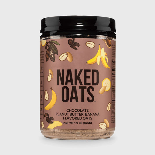 Chocolate Peanut Butter Banana Protein Oats - Chocolate PB Banana for Easy Protein Breakfast Bowls