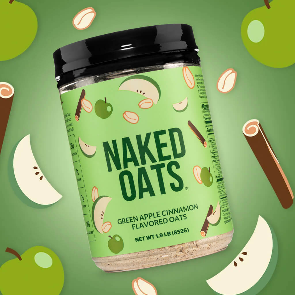 Green Apple Cinnamon Protein Oats - Green Apple Cinnamon for Easy Protein Breakfast Bowls