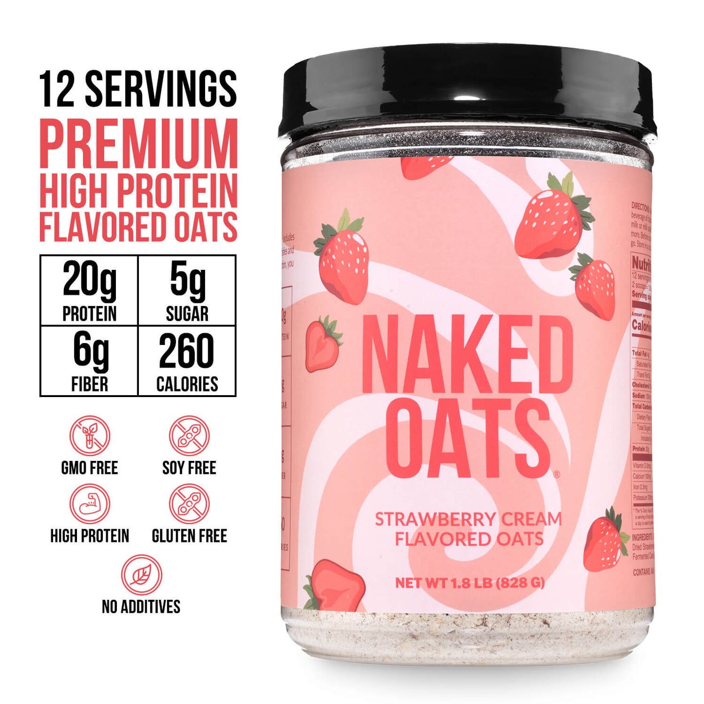 Strawberry Cream Protein Oats - Strawberry Cream for Easy Protein Breakfast Bowls