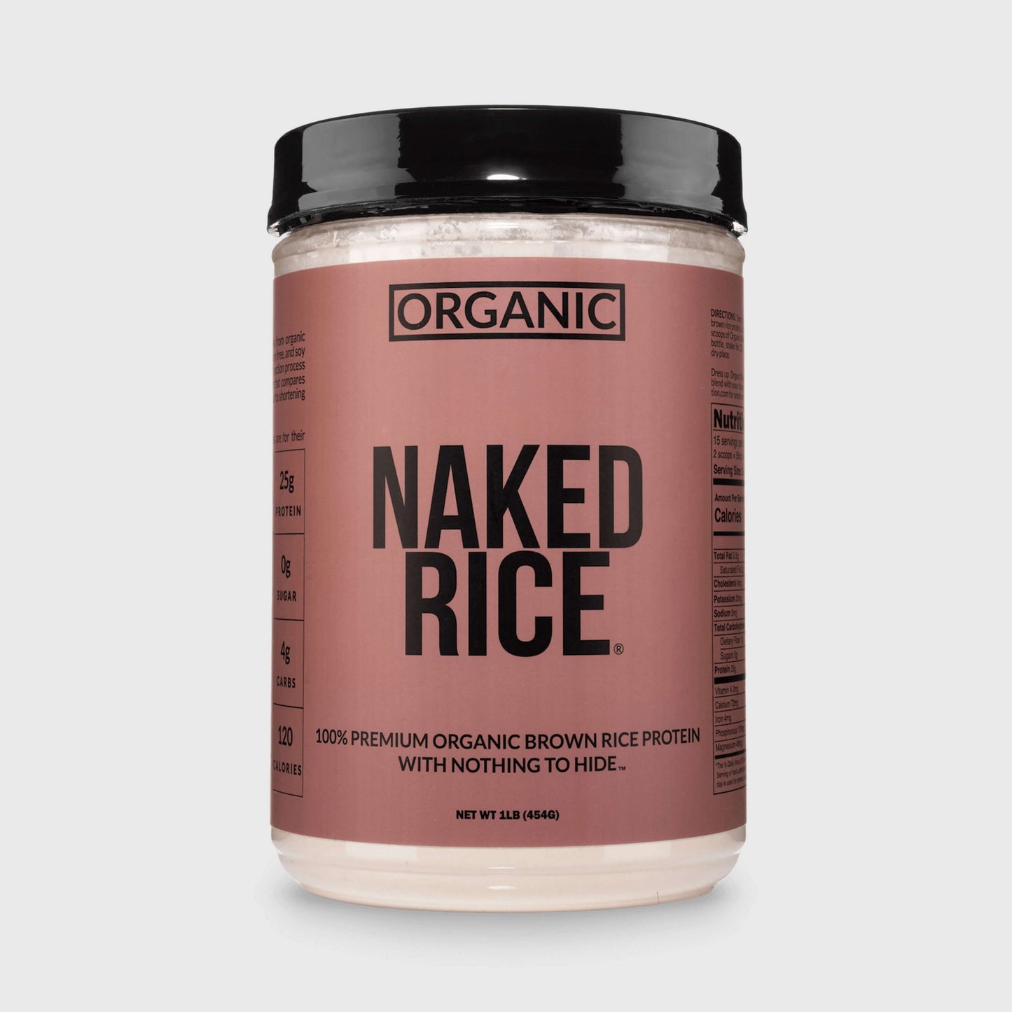Organic Brown Rice Protein Powder 1lb - Unflavored 1LB for Smooth Everyday Protein Shakes