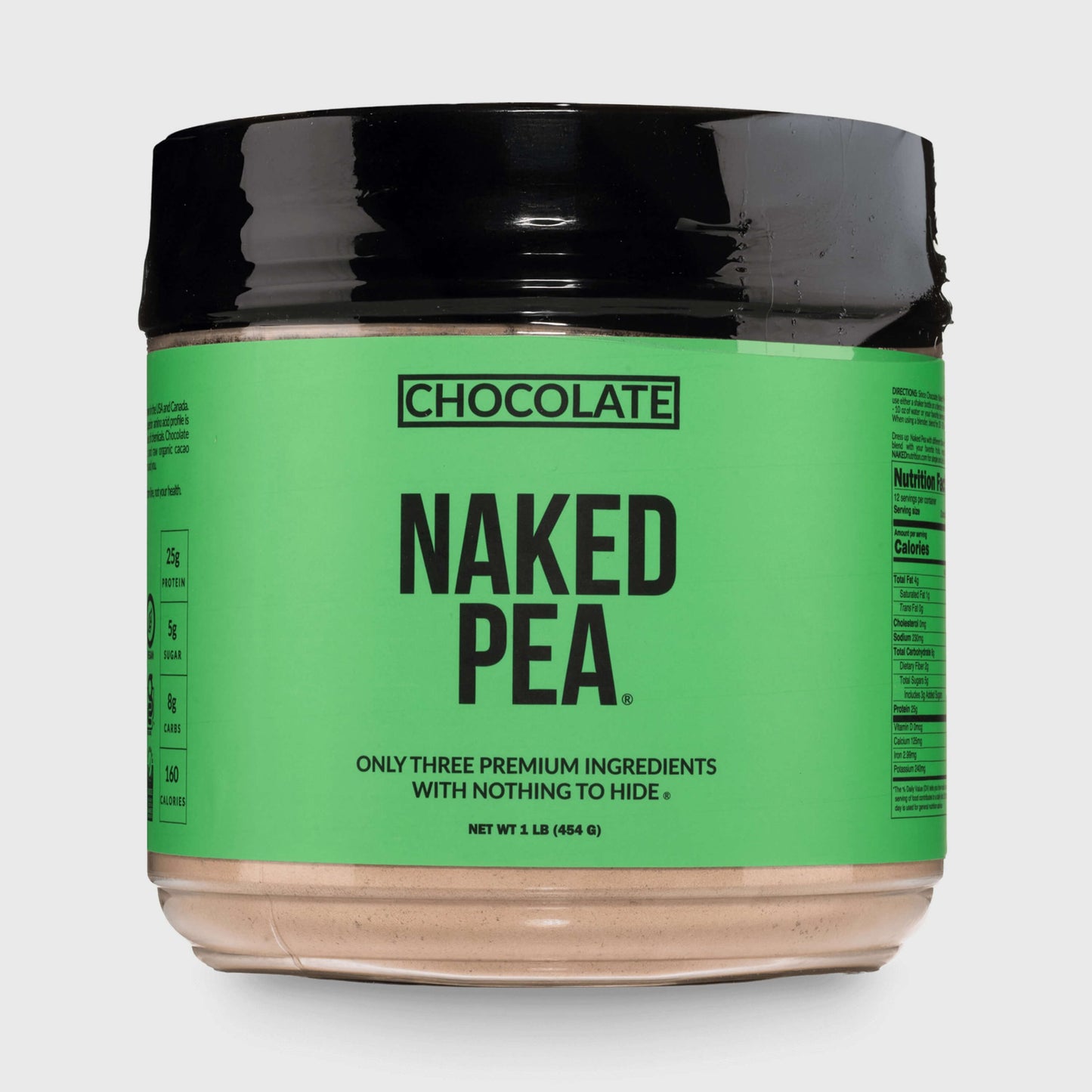 Chocolate Pea Protein Powder - Chocolate - Compact Size for Smooth Everyday Protein Shakes