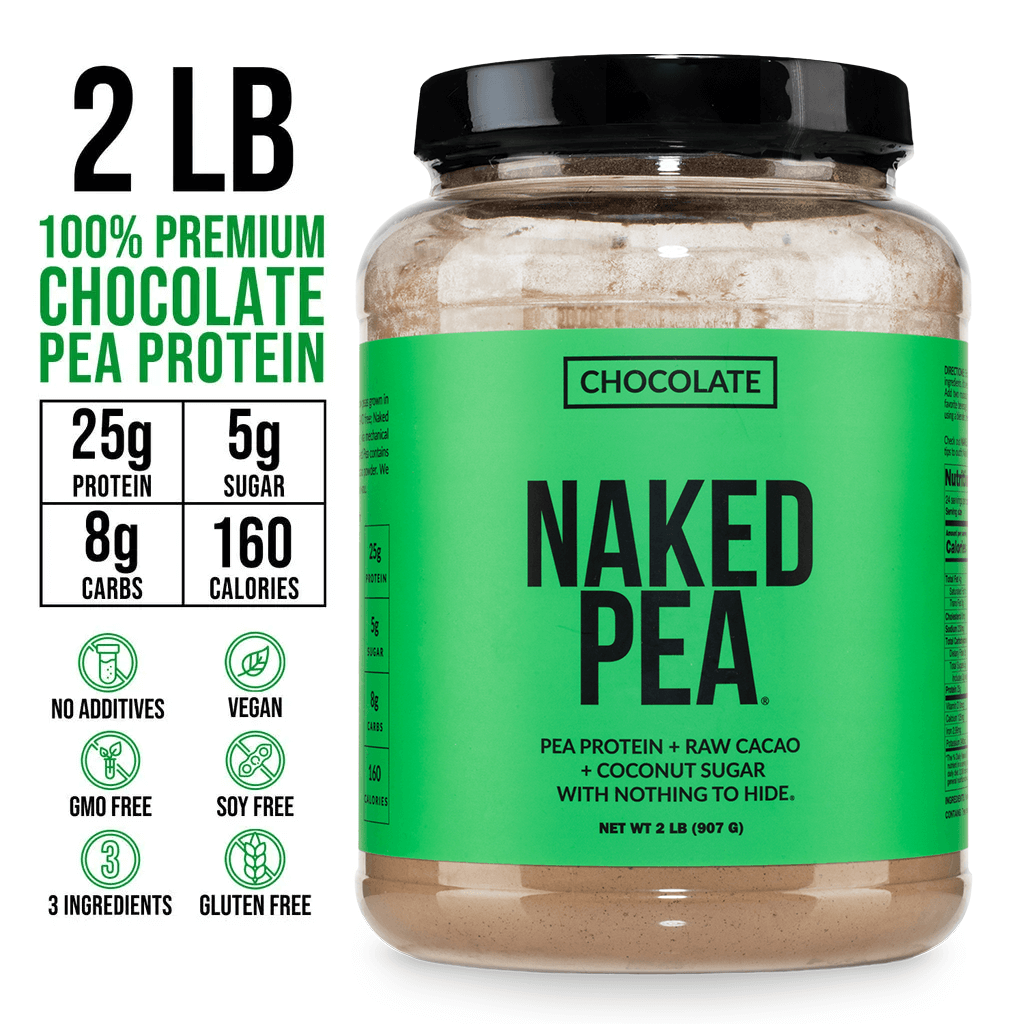 Chocolate Pea Protein Powder - Chocolate - Standard Size for Smooth Everyday Protein Shakes