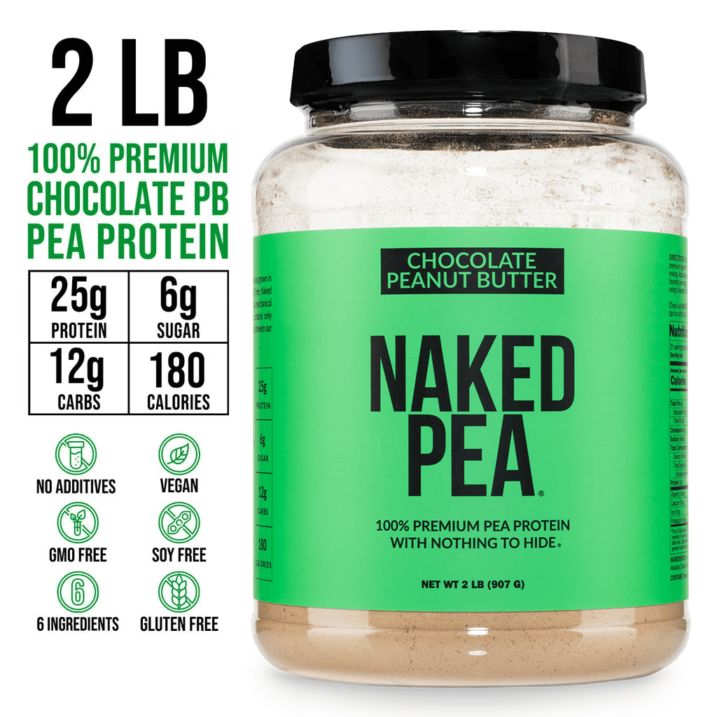 Chocolate Peanut Butter Pea Protein Powder - Chocolate PB - Chocolate Formula for Smooth Everyday Protein Shakes