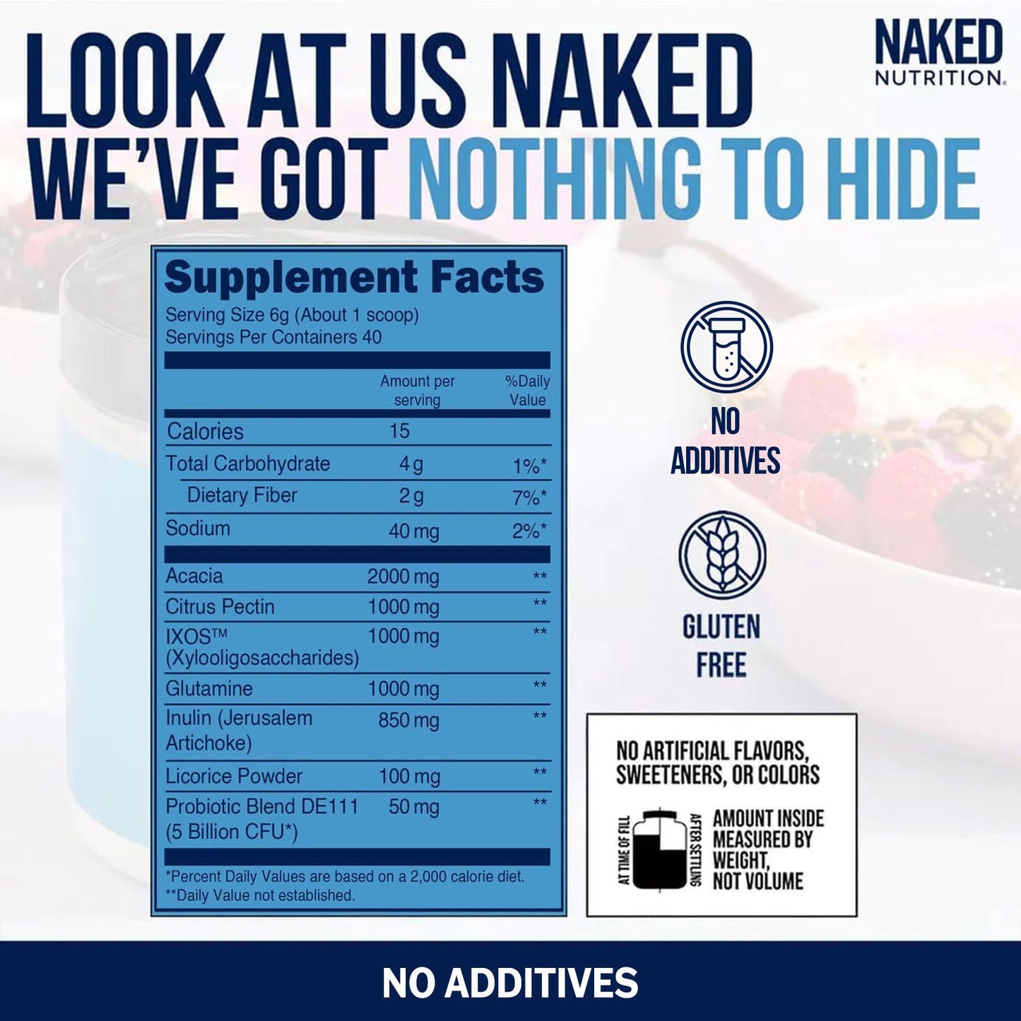 Prebiotic, Probiotic & Fiber Supplement for Simple Everyday Nutrition Routines