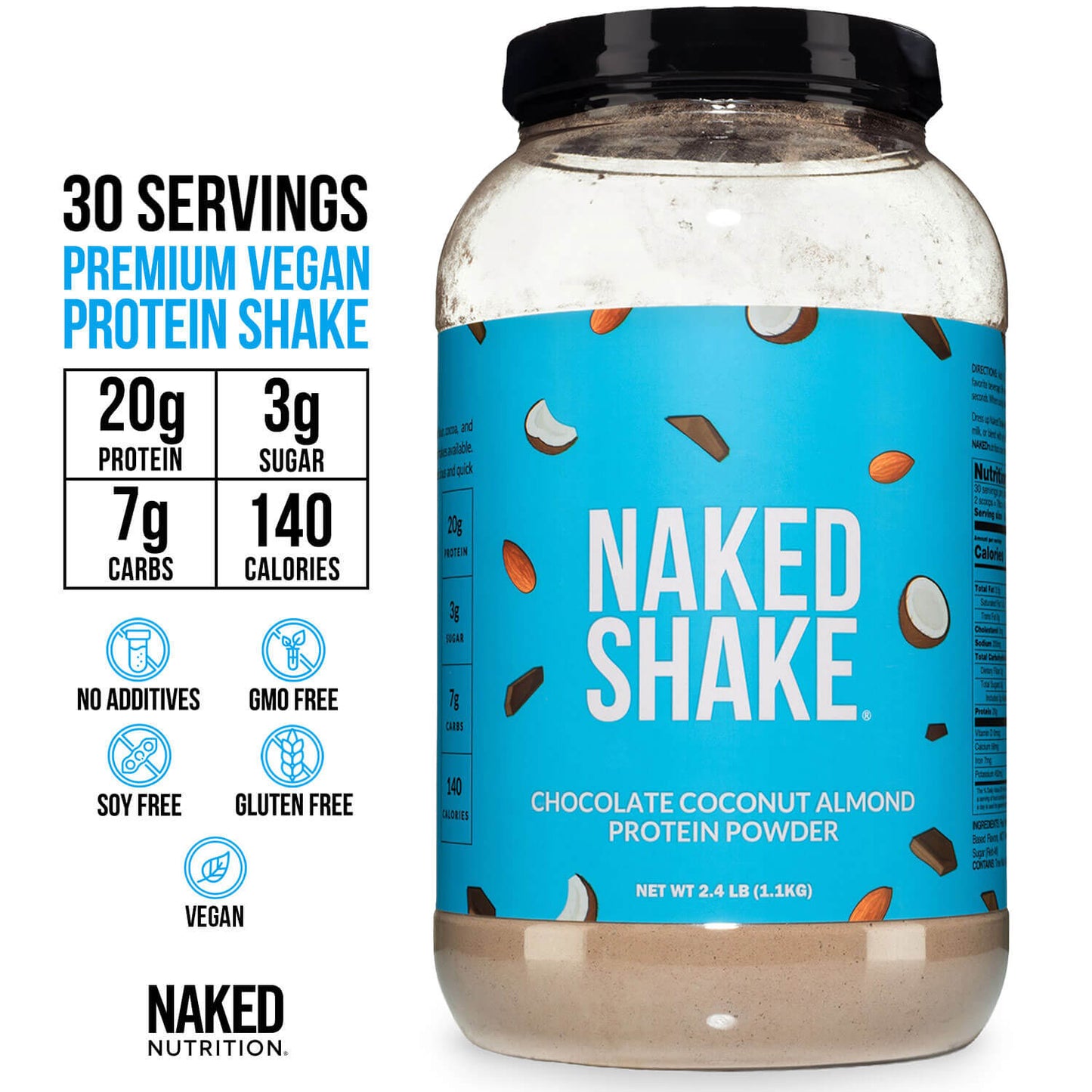 Chocolate Coconut Almond Protein Shake - Chocolate Coconut Almond for Convenient Everyday Nutrition