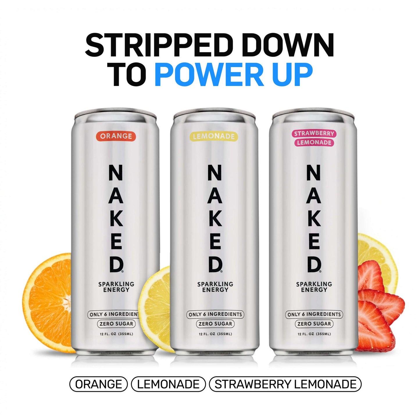 Lemonade Naked Sparkling Energy - Lemonade for Convenient Everyday Nutrition