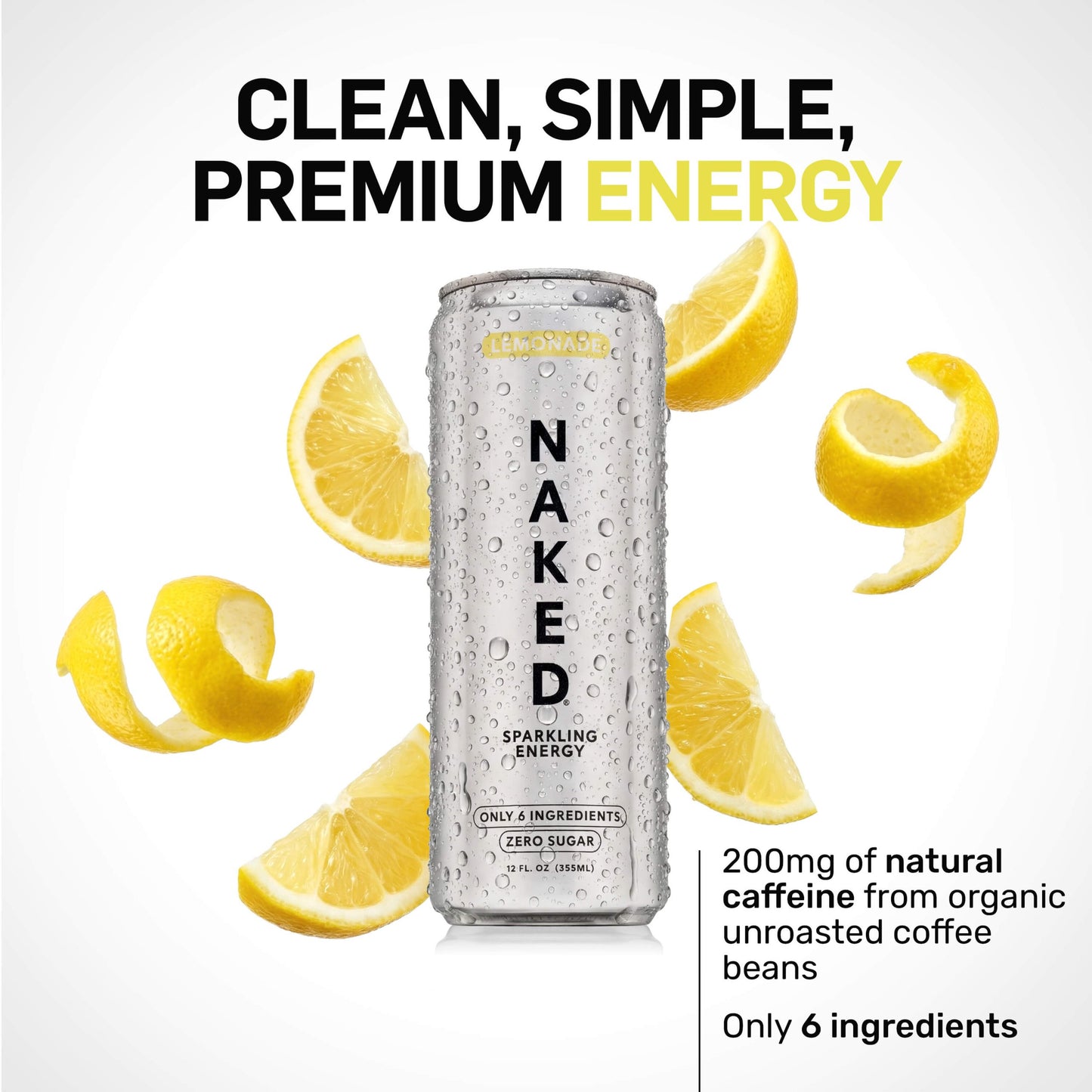 Lemonade Naked Sparkling Energy - Lemonade for Convenient Everyday Nutrition