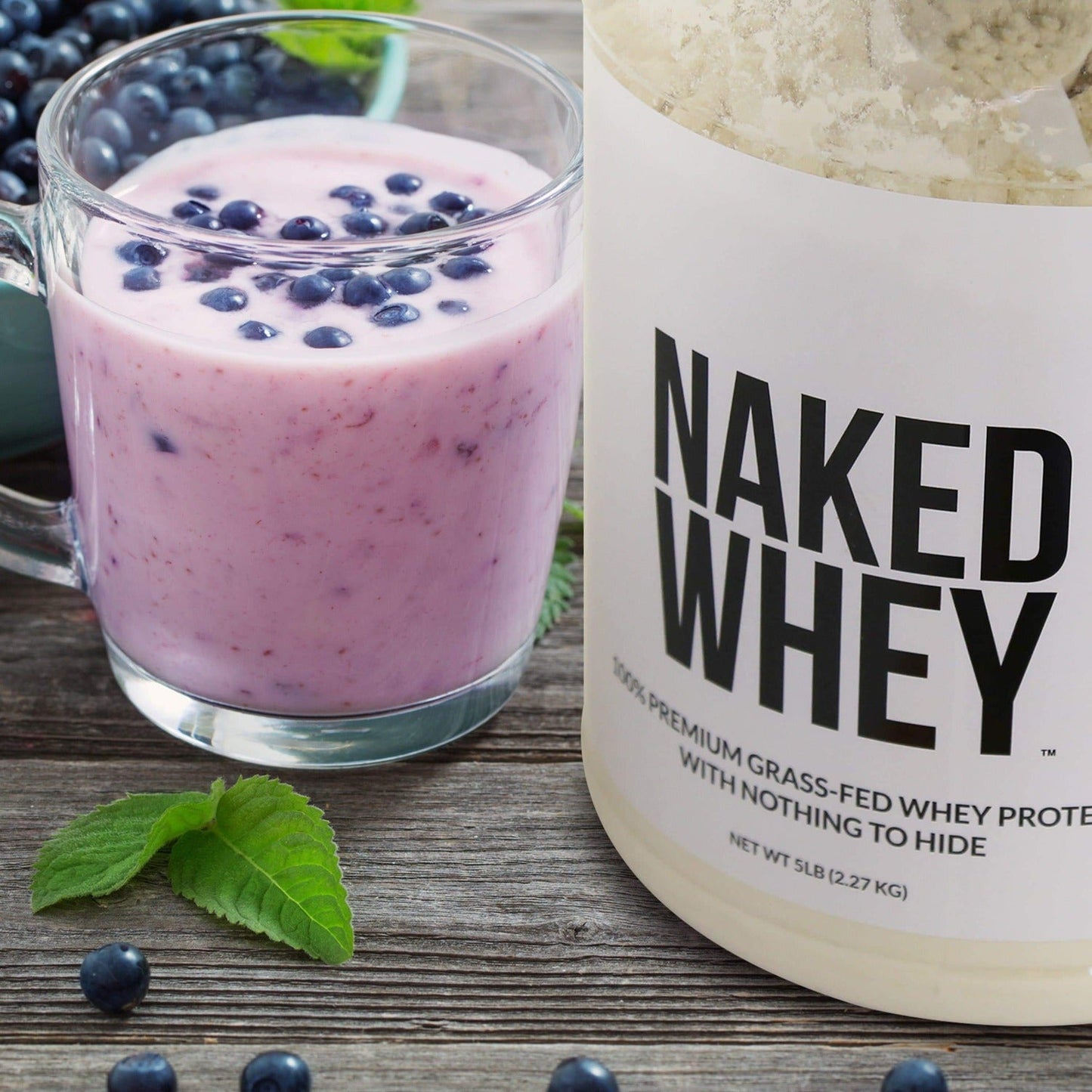 Strawberry Whey Protein Powder - Strawberry - Standard Size for Smooth Everyday Protein Shakes