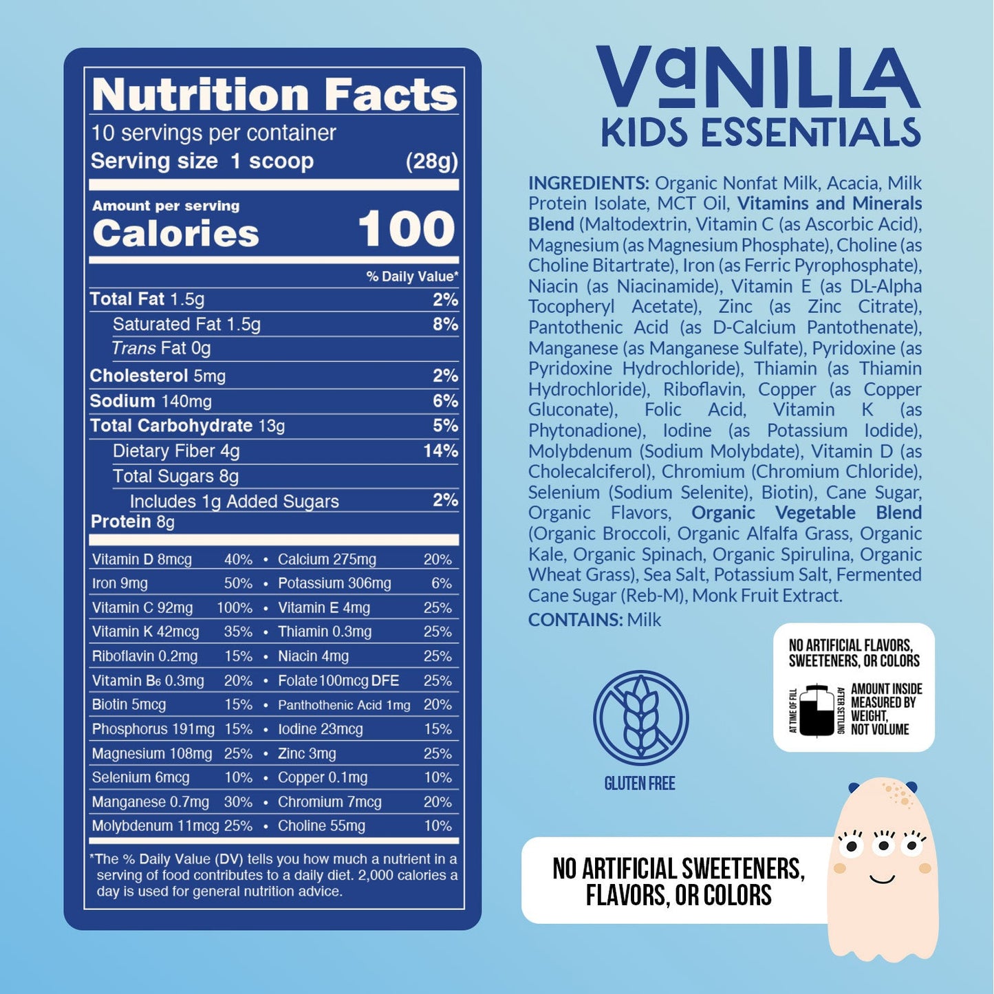 Kid's Nutrition Shake - Vanilla Formula for Convenient Everyday Kids’ Nutrition