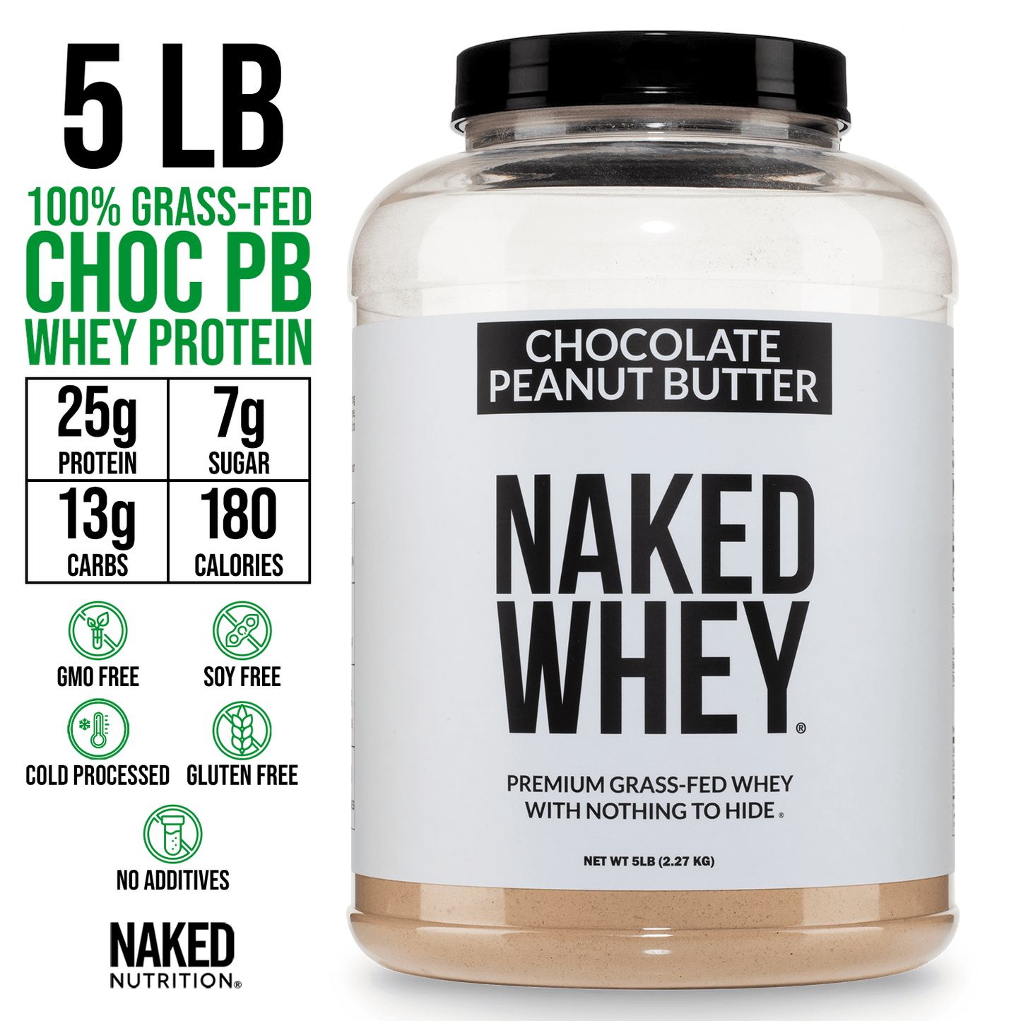 Chocolate Peanut Butter Whey Protein Powder - Chocolate PB for Smooth Everyday Protein Shakes