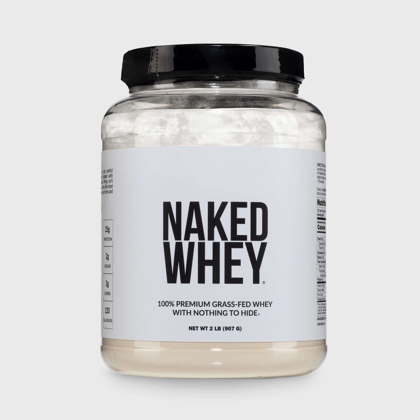 Grass Fed Whey Protein Powder - Unflavored - Standard Size for Smooth Everyday Protein Shakes
