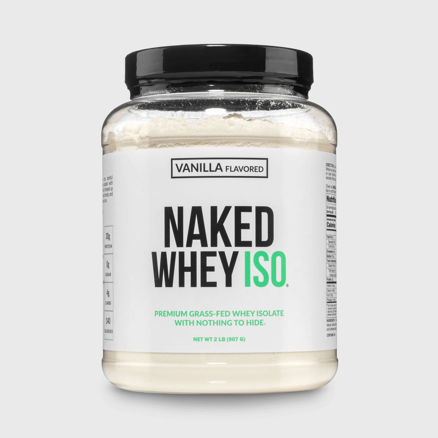 Vanilla Grass-Fed Whey Isolate Protein Powder - Vanilla for Smooth Everyday Protein Shakes