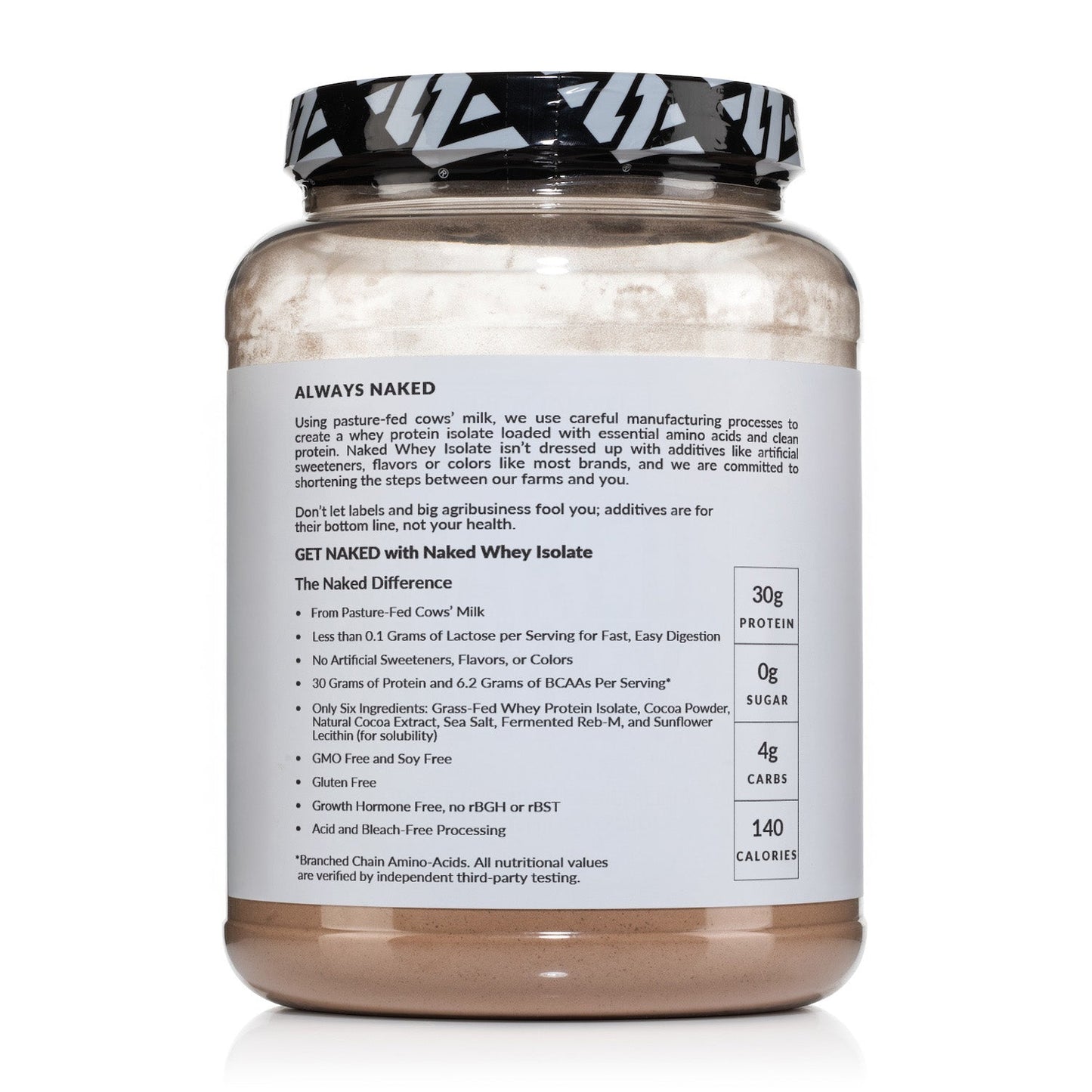 Chocolate Grass-Fed Whey Isolate Protein Powder - Chocolate for Smooth Everyday Protein Shakes