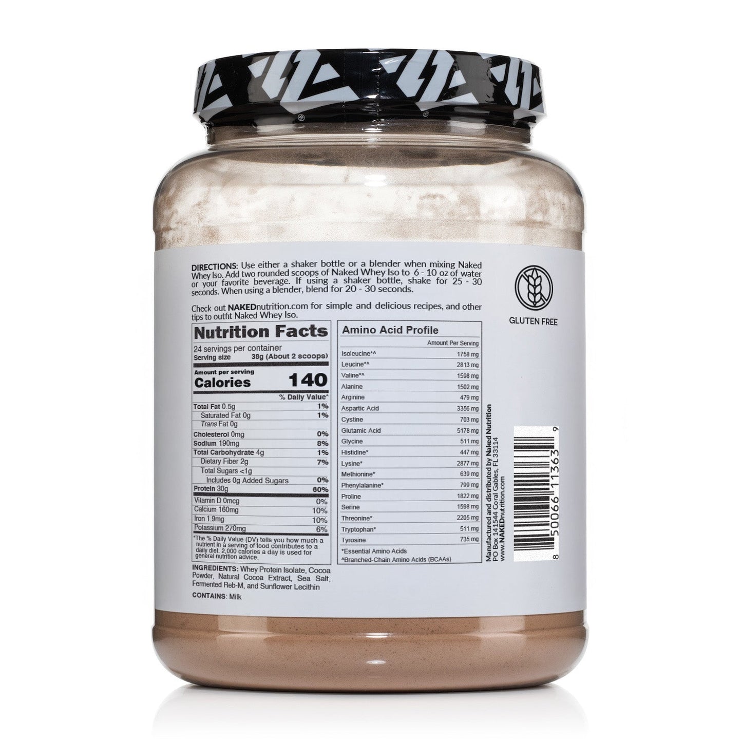 Chocolate Grass-Fed Whey Isolate Protein Powder - Chocolate for Smooth Everyday Protein Shakes