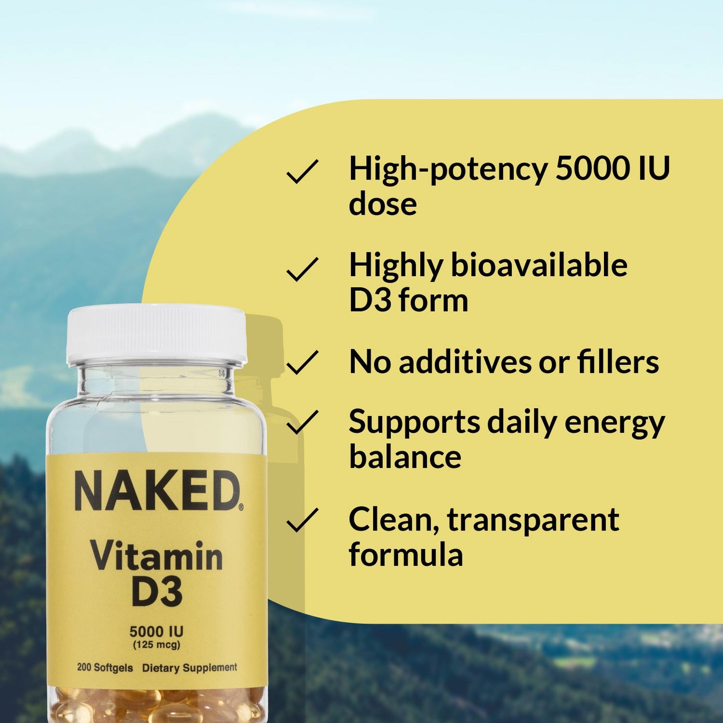 Daily Vitamin D3 Supplement - Vitamin D3 for Straightforward Everyday Nutrition