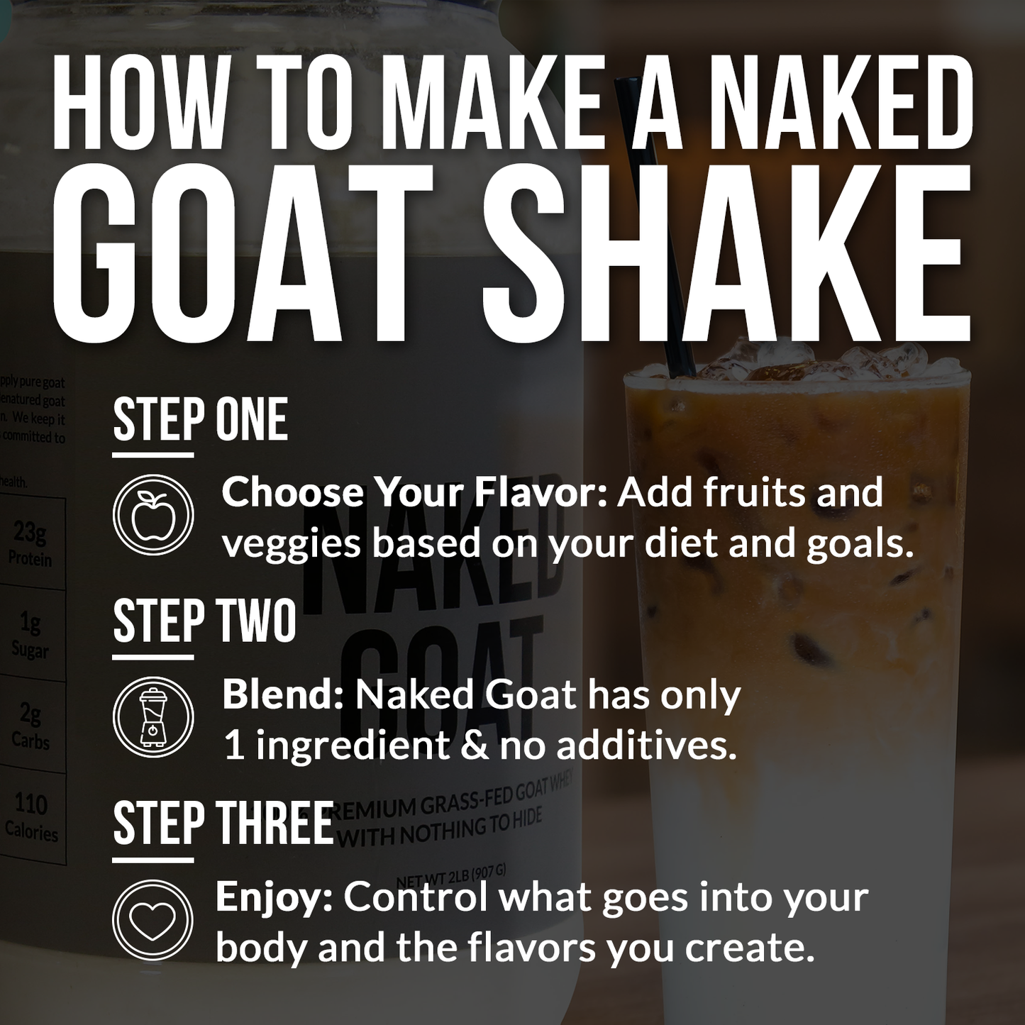 Vanilla Goat Whey Protein Powder - Vanilla for Smooth Everyday Protein Shakes