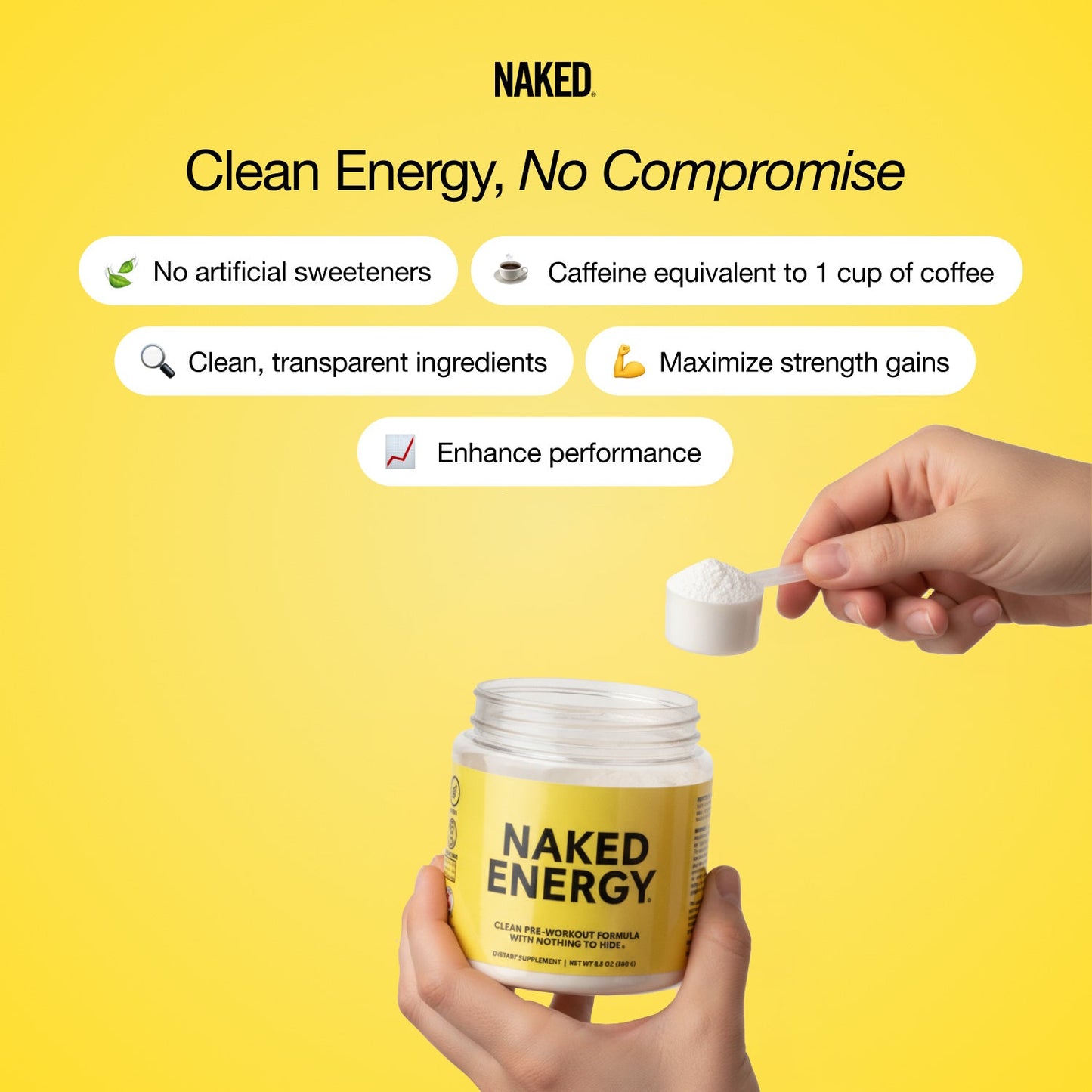 Pre Workout Supplement - Unflavored for Easy Workout Drink Mixing