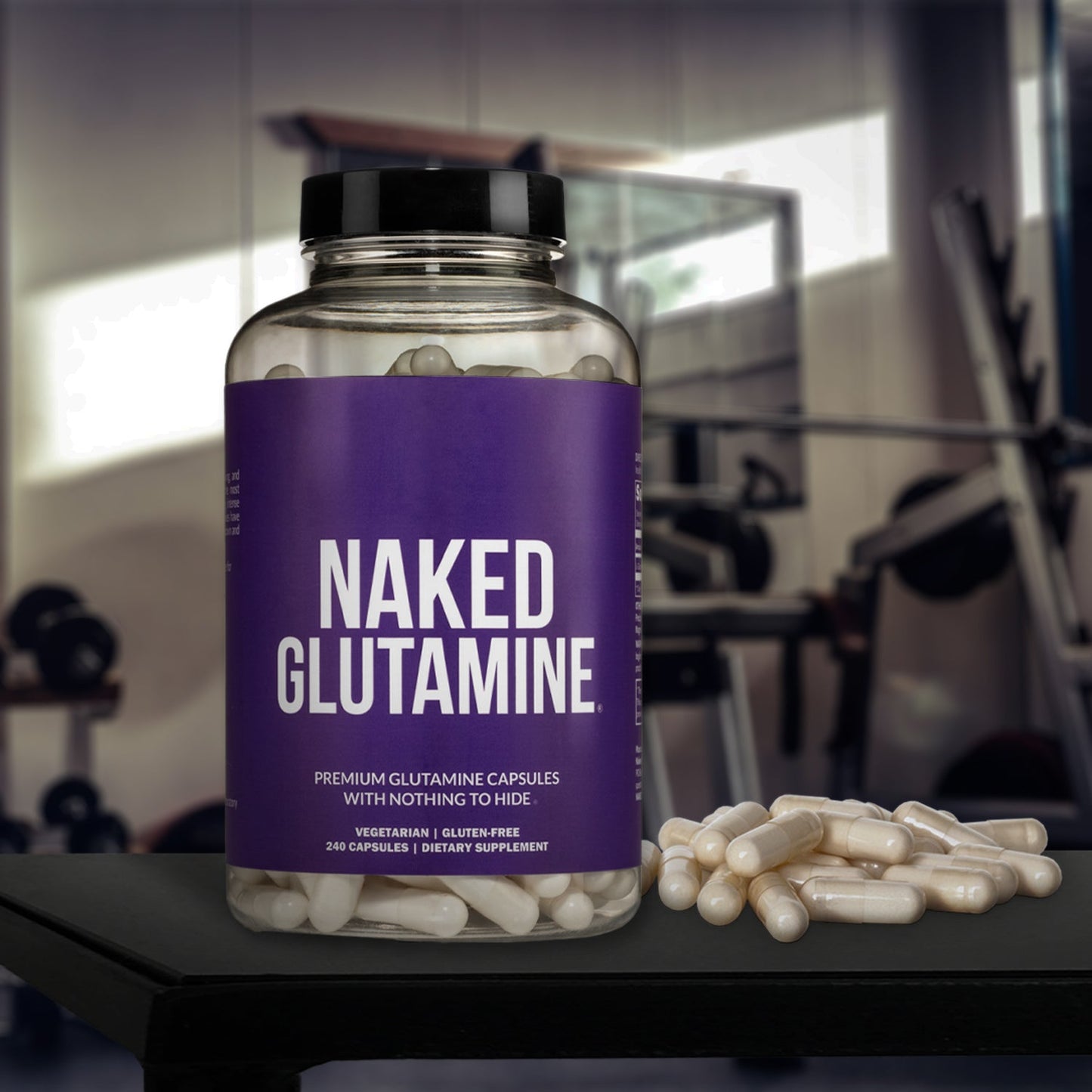 Glutamine Capsules - Capsules for Easy Workout Drink Mixing
