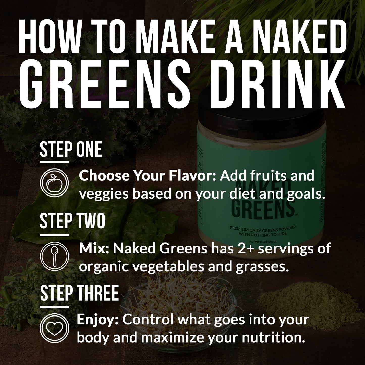 Organic Greens, Prebiotic & Probiotic Powder for Simple Everyday Nutrition Routines