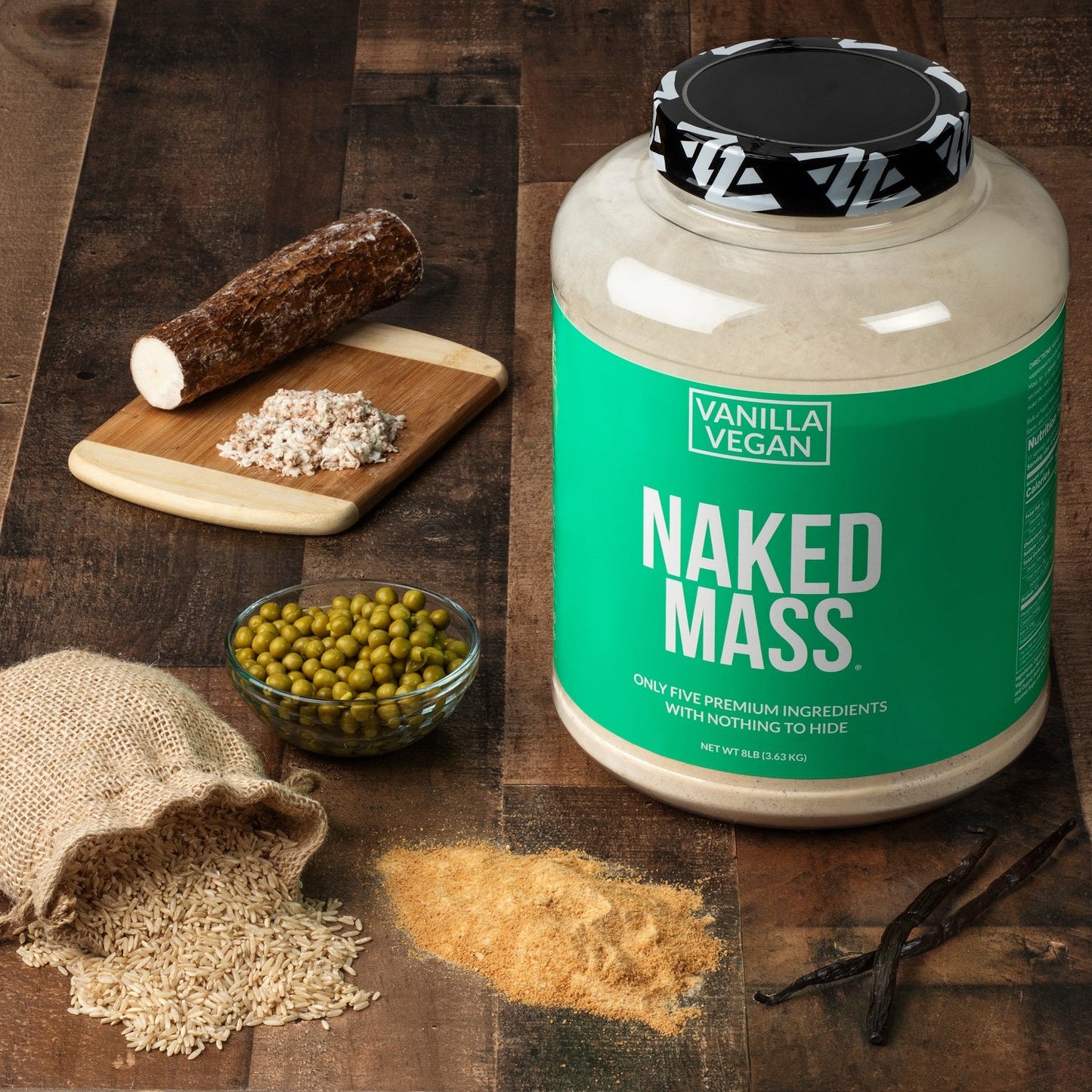 Vanilla Vegan Mass Gainer Supplement - Vanilla (Vegan) 12LB for Convenient High-Calorie Nutrition Shakes