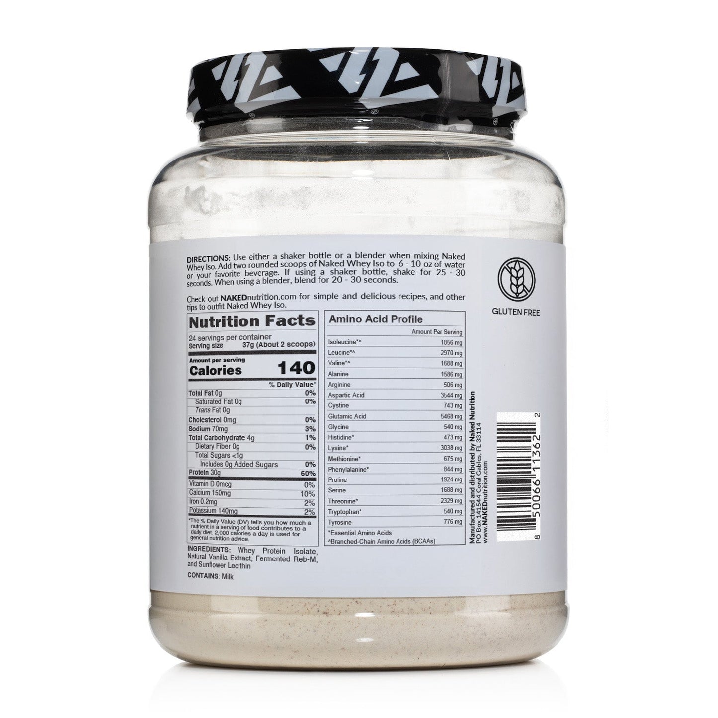 Vanilla Grass-Fed Whey Isolate Protein Powder - Vanilla for Smooth Everyday Protein Shakes